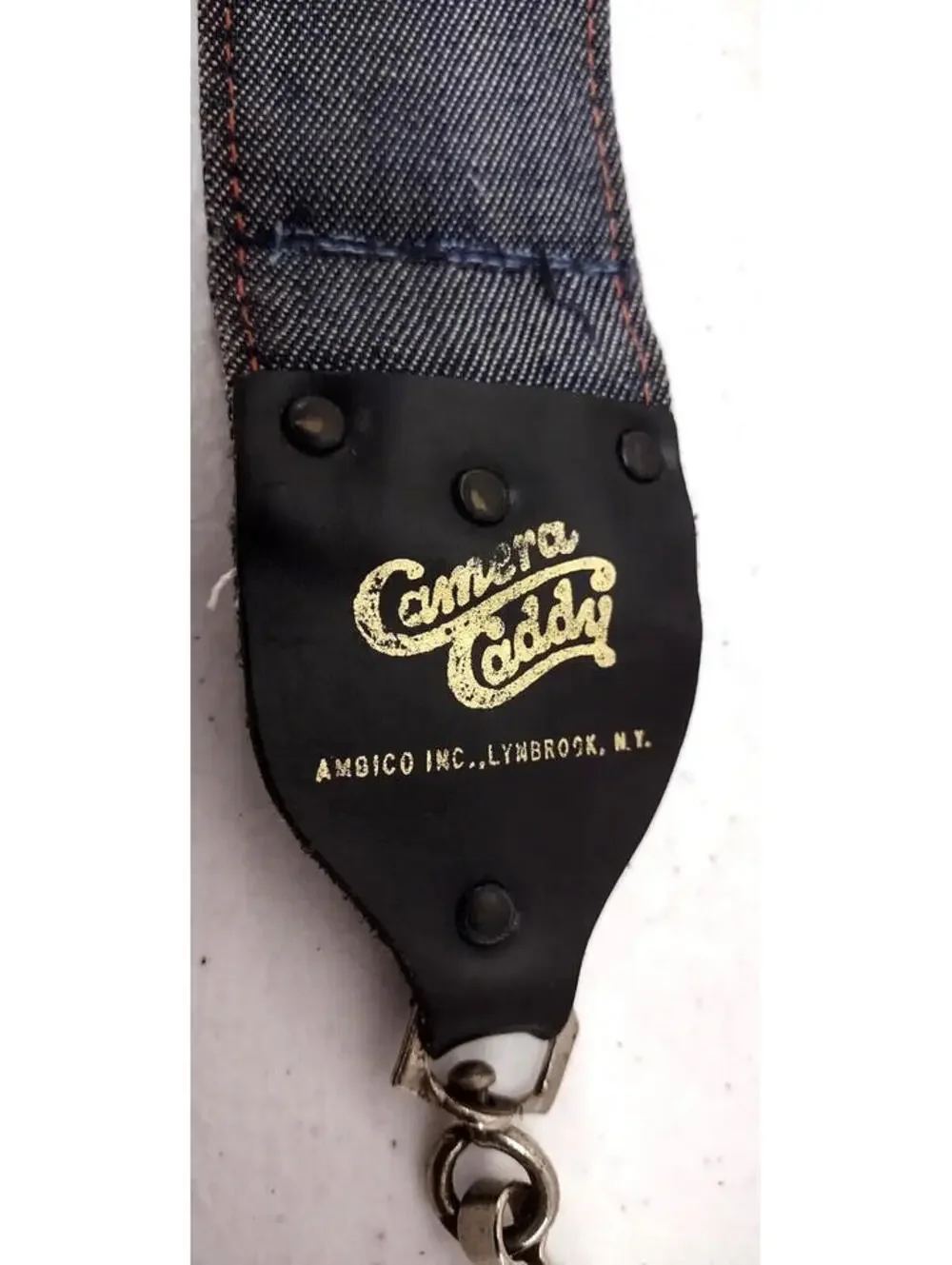 Vintage 60s 70s Denim CAMERA CADDY STRAP BELT OLD SCHOOL Ambico INC. Lynbrook NY